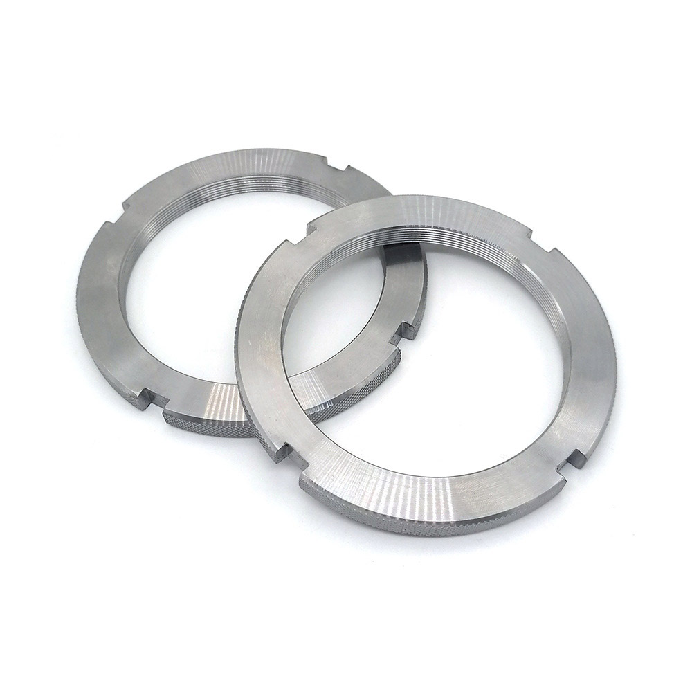 पूर्णपणे थ्रेडेड स्लॉटेड गोल नट