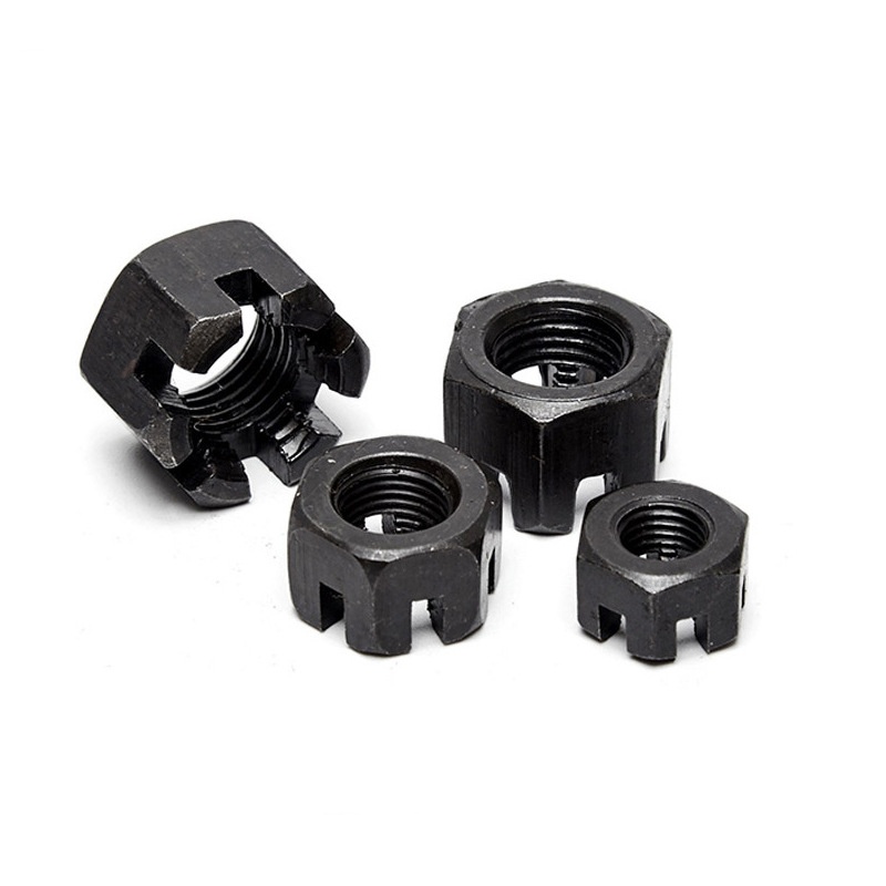 षटकोनी Slotted वाडा नट