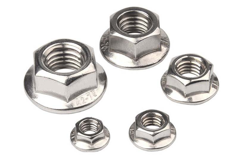 Hexagon nuts with flange