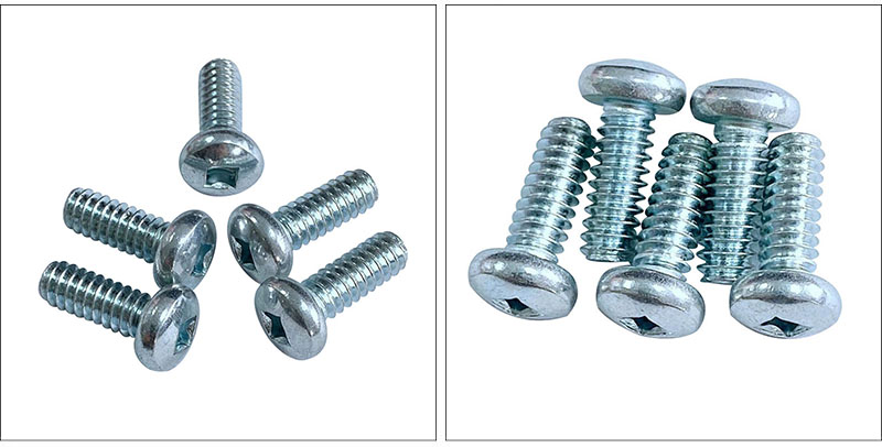 Square slotted pan head screws