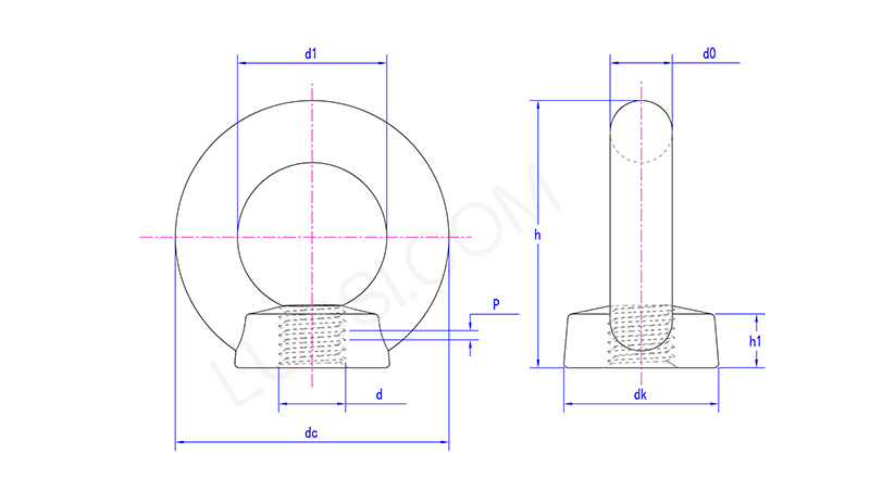 High Tensile Lifting Eye Nut High Tensile Lifting Eye Nut
