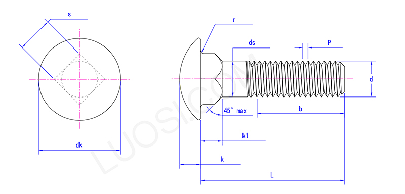 General Purpose Round Head Bolts