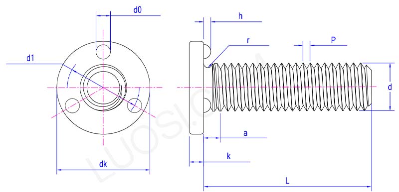 metric screw for resistance projection welding parameter