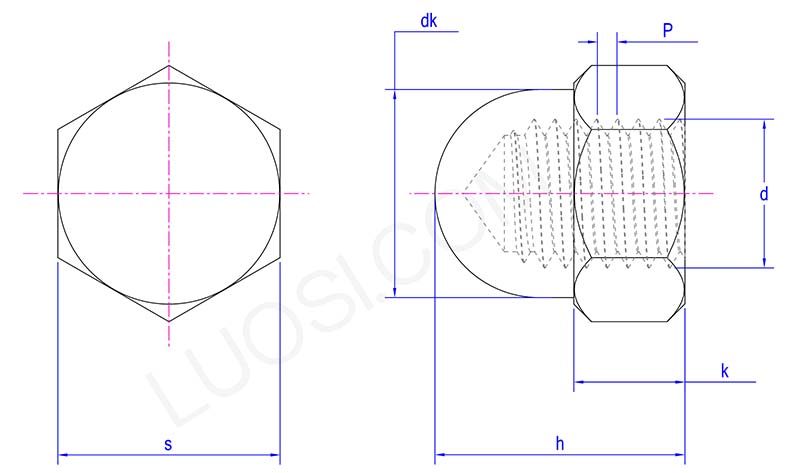 High strength domed cap nuts parameter