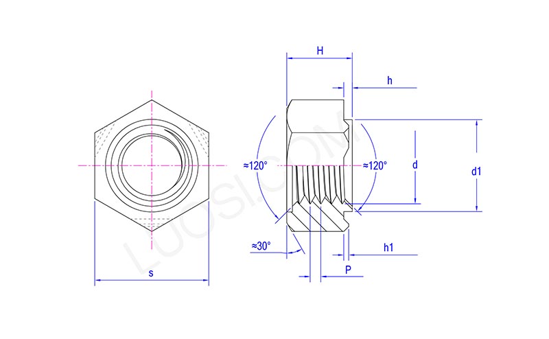 Hexagon Welding Nuts