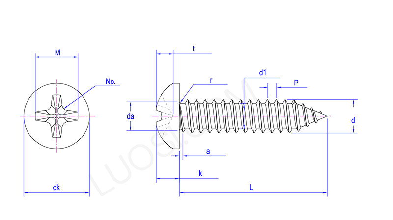 Pan Head Self Tapping Screws Pan Head Self Tapping Screws