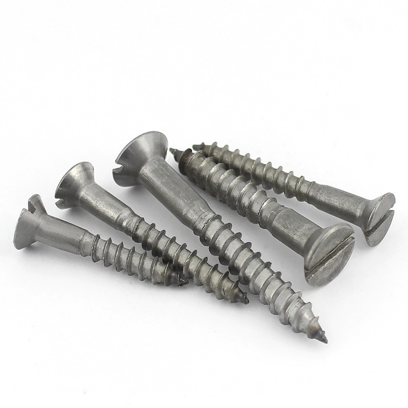 स्लॉट Countersunk स्टेनलेस स्टील लाकूड स्क्रू