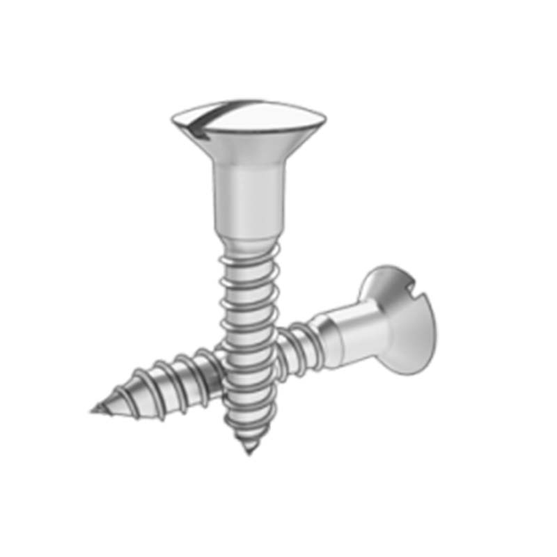 स्लॉटेड राइज्ड काउंटरस्क हेड वुड स्क्रू