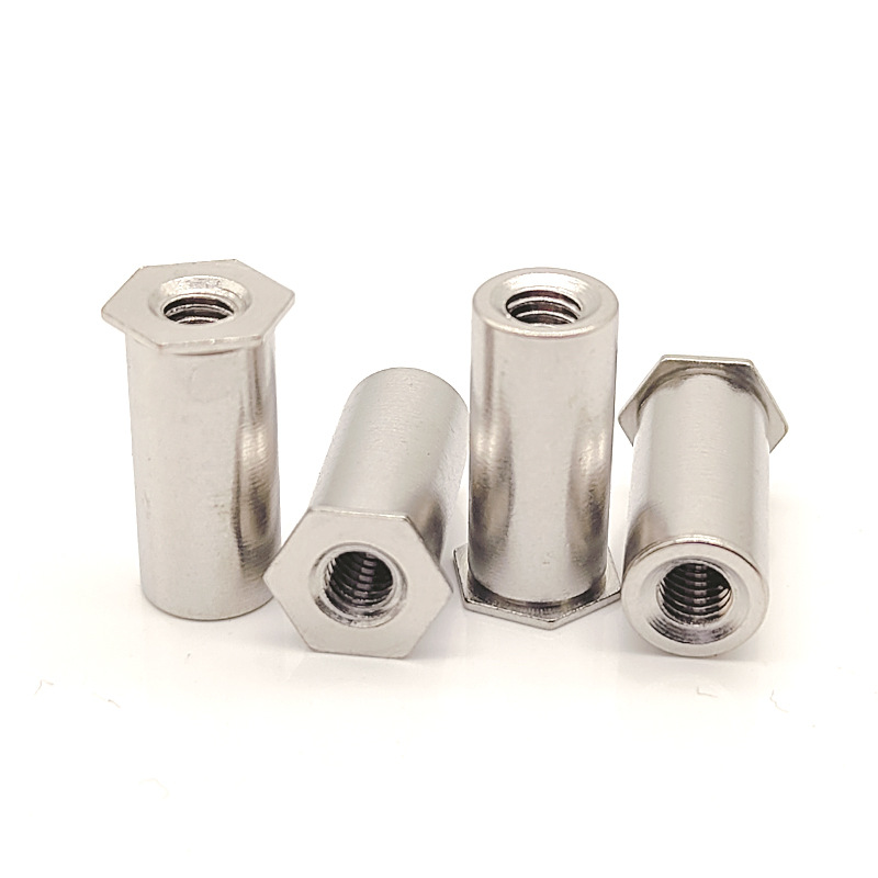 झिंक ब्लू थ्रू होल हेक्सागोनल रिव्हेट नट